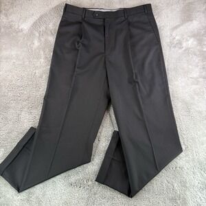 Hart Schaffner Marx 36L Wool Dress Pants Men's 36x30 Stretch Tailored Fit